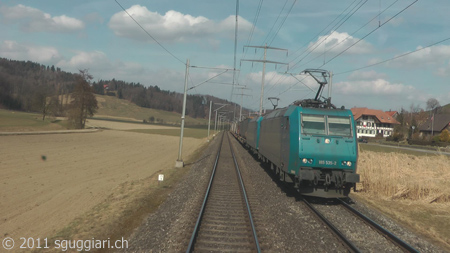 Vista dalla cabina - Crossrail BR 185